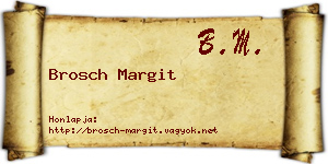 Brosch Margit névjegykártya